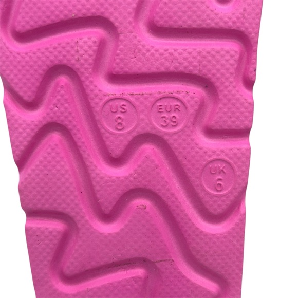 BAMBOO Glee-01 Platform Jelly Slip on Sandals Fushia/Hot Pink Size 8 - LIKE NEW - Picture 5 of 7